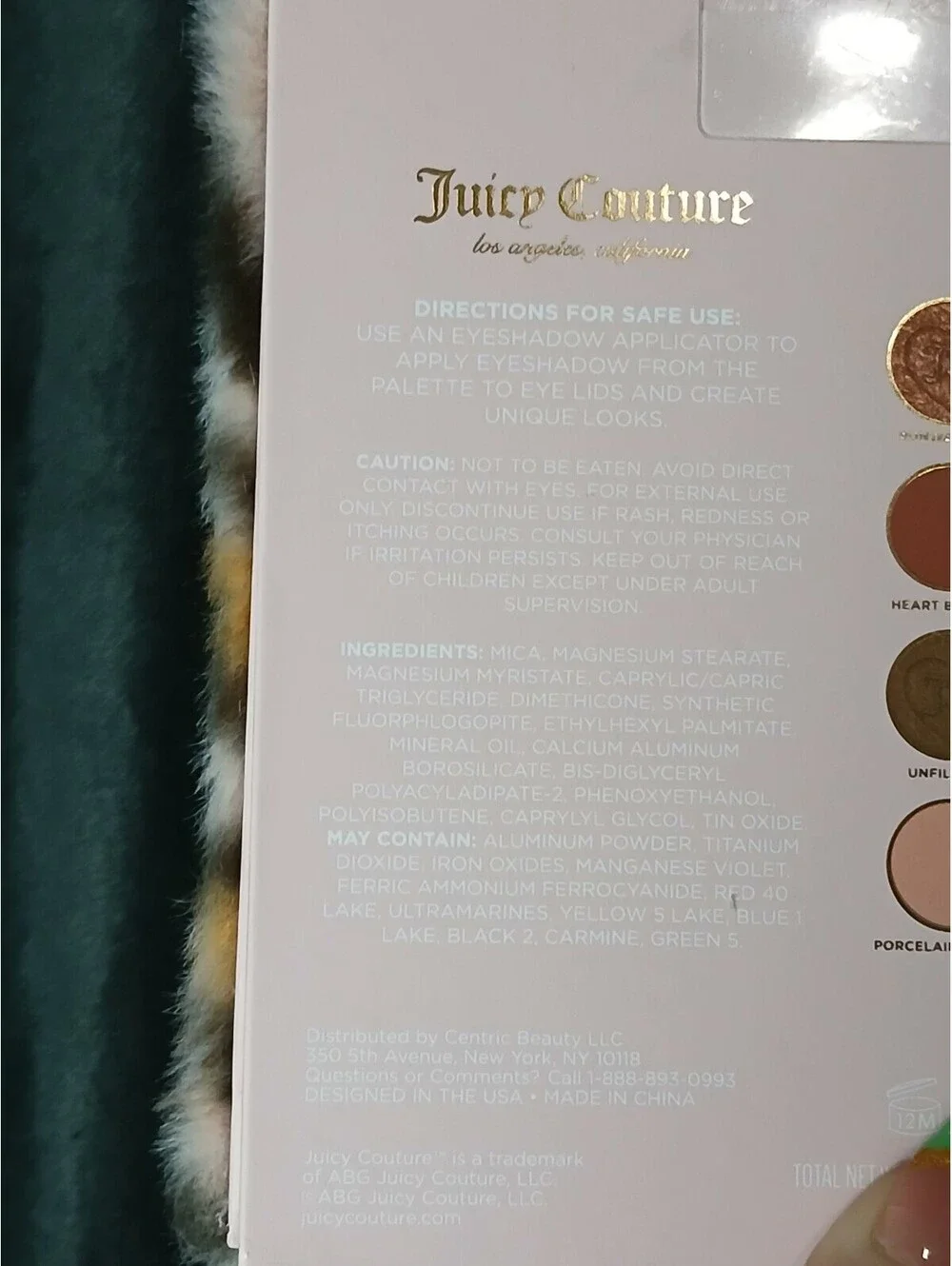 Juicy Couture Faux Fur Leopard Eyeshadow Palette Mirror NIB Sealed Glam Y2K